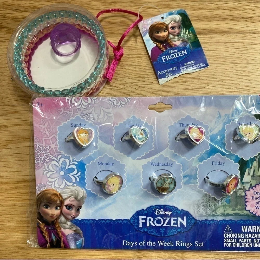 Frozen Jewelry Bundle Disney NWT Bracelets & Rings Elsa Anna